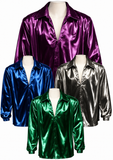 Disco Shirt / Retro Vintage 1970's Satin Shirt