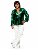Disco Shirt / Retro Vintage 1970's Satin Shirt