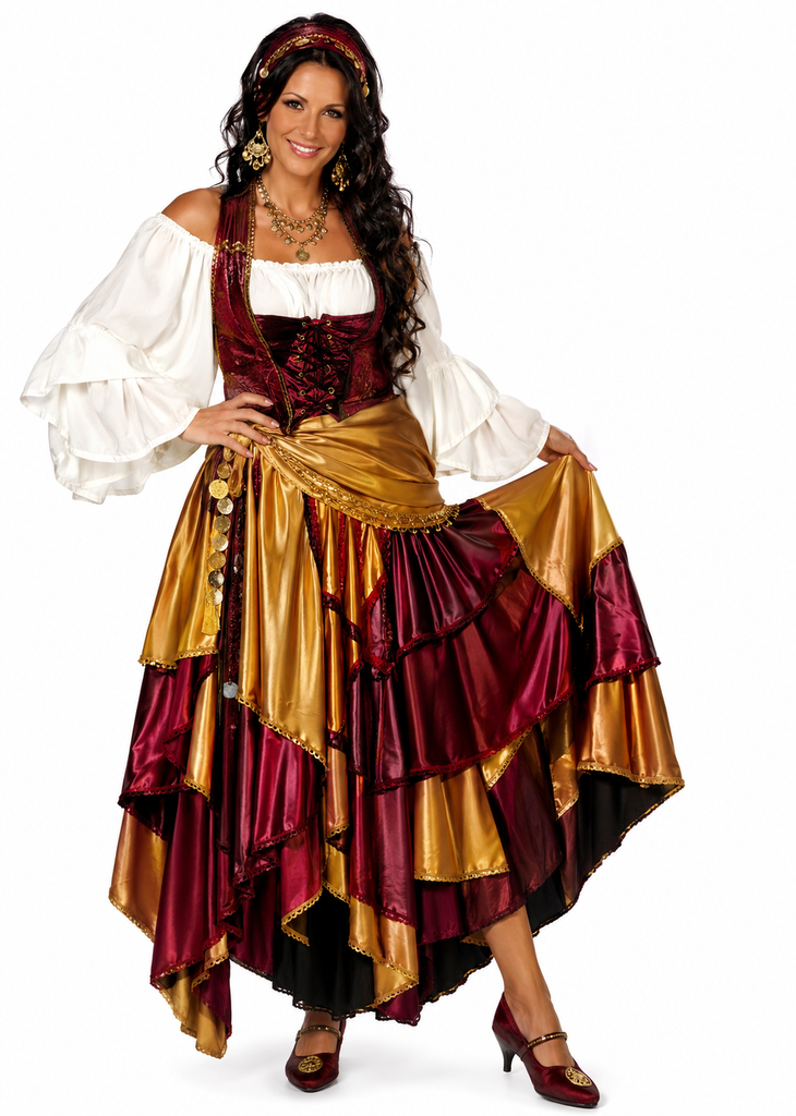 Gypsy Woman Costume / Fortune Teller / Pirate Lady / Deluxe