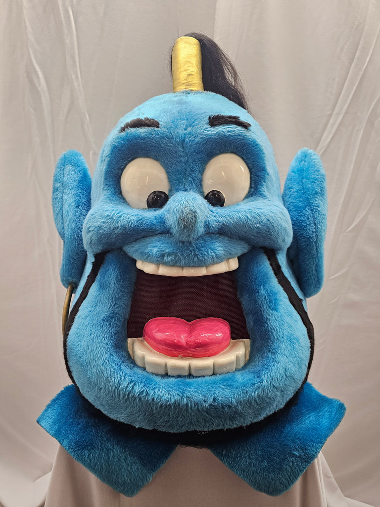 Blue Happy Man Mascot Costume