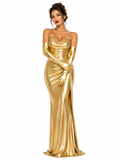 Full Length Gold Gloves