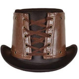 Brown Leather Steampunk Hat