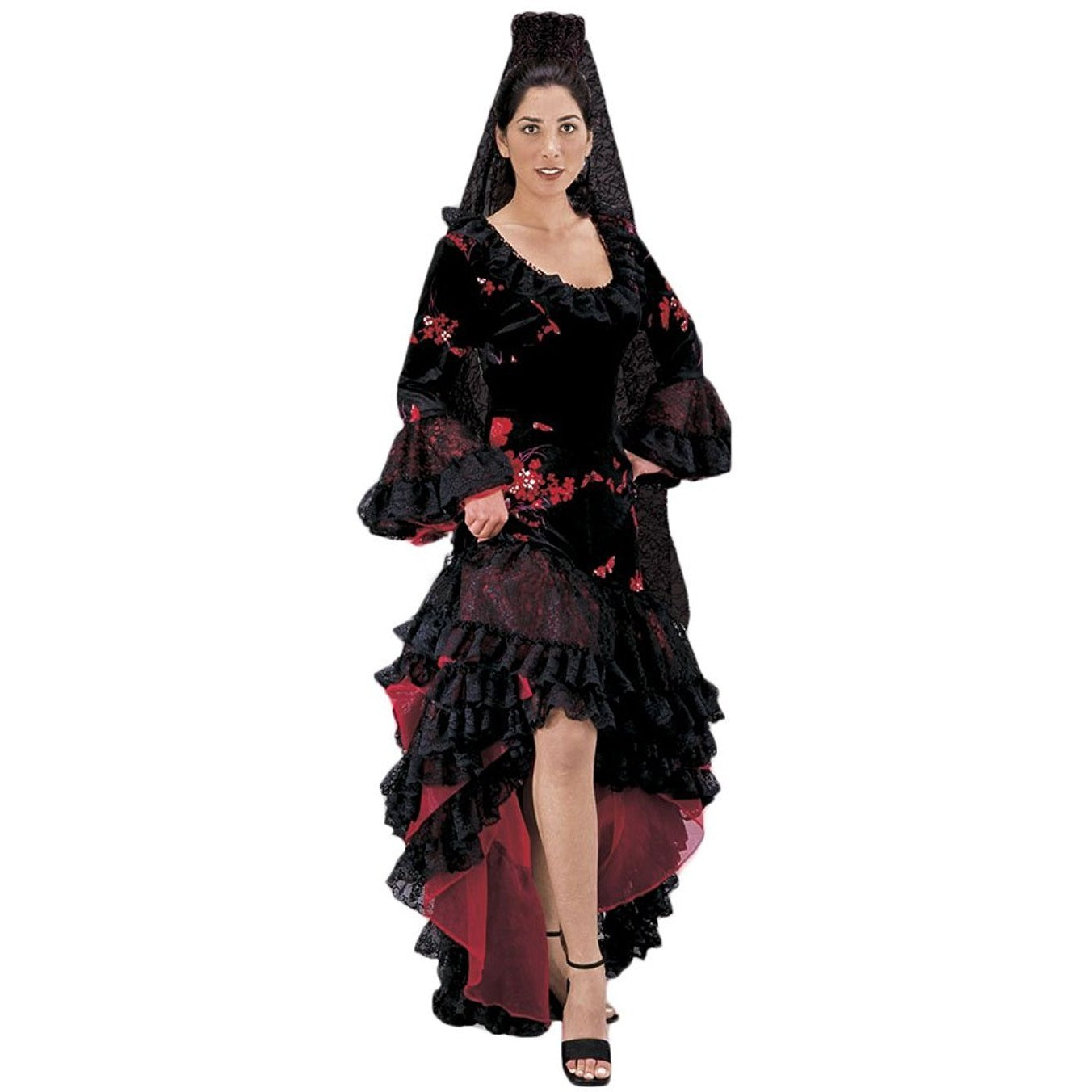 Women And Man In Traditional Flamenco Dresses Dance During The - Foto 7