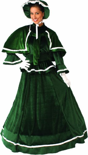 Dickens Christmas Dress Costume Green / Women M (8-10)