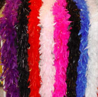 6' Chandelle Feather Boa 55-65 Gram  with Tinsel