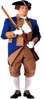 Colonial Soldier Costume / Buff & Blue American Independence Soldier Costume