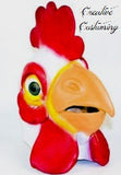 Chicken Mask / Latex mask with fur trim