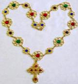 Chain of Office  Gold Necklace w/Jewel Stones