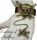 Pirate Skull and Cross Swords Bracelet and Ring Set