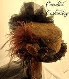 Victorian Steampunk Boater Hat w/Cameo