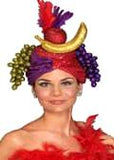 Carmen Miranda Fruit Headpiece  Glitter Hat