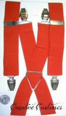 Wide Santa Claus Suspenders  1.38 inch wide