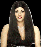 20" Long Black Witch Wig