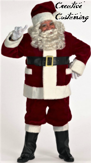 Santa Suit / Deluxe Burgundy with Outside Pockets
