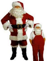 Santa Claus Suit  Velvet Overalls Costume