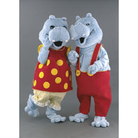 Mr. & Mrs. Happy Hippo Mascot Costume