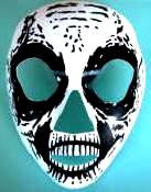 Day of the Dead Mask  Full Face White Sugar Skull Mask
