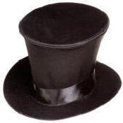 Mini Burlesque Hand Crafted Black Top Hat Large