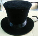 Mini Burlesque Hat Hand Crafted  Small Black Top Hat