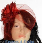 Royal Fascinator Clip on Head Piece  with Flower & Veil