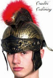 Roman Helmet with Red Brush Trim
