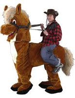 Riding the 2 Person Horse  Costume Mascot