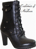 Women's Biker Boot / Steampunk Boot - Leather