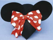 Mrs Mouse Hat with Bow - Black Felt