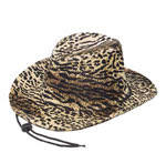 Velour Animal Print Cowboy Hat