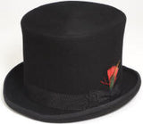 Victorian Top Hat Wool / Dickens / Mad Hatter / Caroler / 6.5" Tall / Wool Felt Flared Top Hat