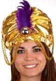 Swami Turban  Metallic Arabian Princess Hat