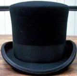 Victorian Top Hat Wool / Dickens / Mad Hatter / Caroler / Wool Felt Flared Top Hat