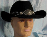 Cowboy Hat / Cattleman Hat with Studded Band / Wool Felt