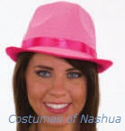 Neon Gangster Hat  Glitter Fedora Hat - Poly