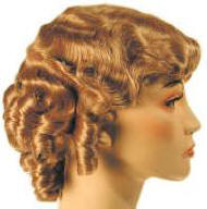 Flapper Wig / 1930's Longer Fingerwave Fluff Skin Part Wig.