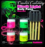 Latex Liquid Black Light  Body Paint Mini-Kit