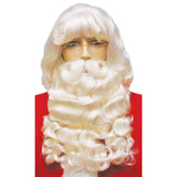 Santa Claus Wig & Beard Set Supreme w/Handmade Mustache
