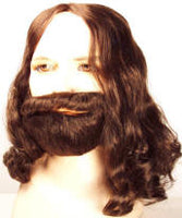 John Lennon/George Harrison  Style Wig  Biblical Wig, Beard & Mustache Set  Discount Version