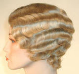 1920's - 1930's Short Fingerwave   Marcel Wave Skin Part Wig