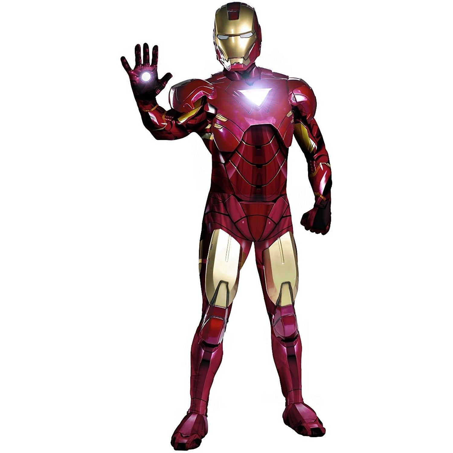 iron man costume with helmet RENTAL the jumpsuit has meticulously printed designs on the front torso and shoulders Seeing these photos someone took