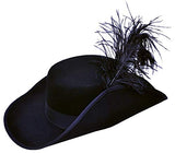 Musketeer Hat / Cavalier / Swashbuckler Hat with Ostrich Plume - Wool Felt
