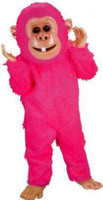 Pink Cartoon Monkey Mascot Costume
