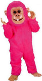 Pink Cartoon Monkey Mascot Costume