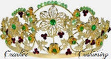 Gold Flower Leaf Tiara / Woodland Princess Crown