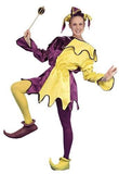 Mardi Gras Costume / Purple/Yellow Satin Jester