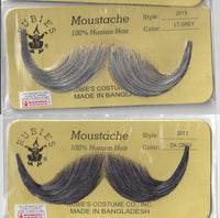 Hercule Poirot Moustache - 100% Human Hair  Handlebar