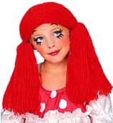 Raggedy Ann Wig / Rag Doll Girl Wig