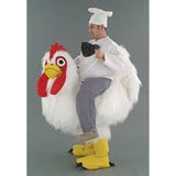 Riding the Chicken Mascot Costume