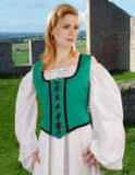 Wench Bodice / Pirate Vest / Renaissance / Decorated / Reversible