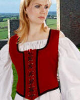 Wench Bodice / Pirate Vest / Renaissance / Decorated / Reversible